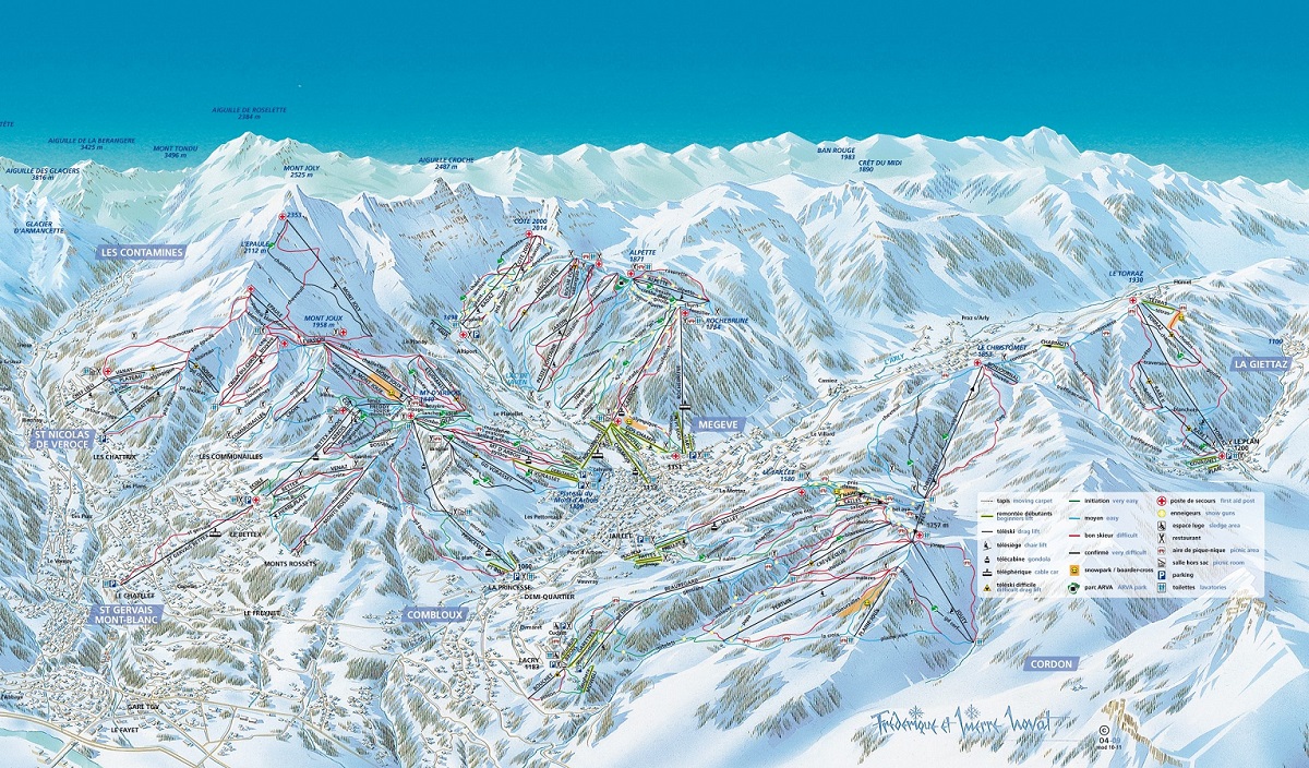 Saint Gervais Mont Blanc Trail Map